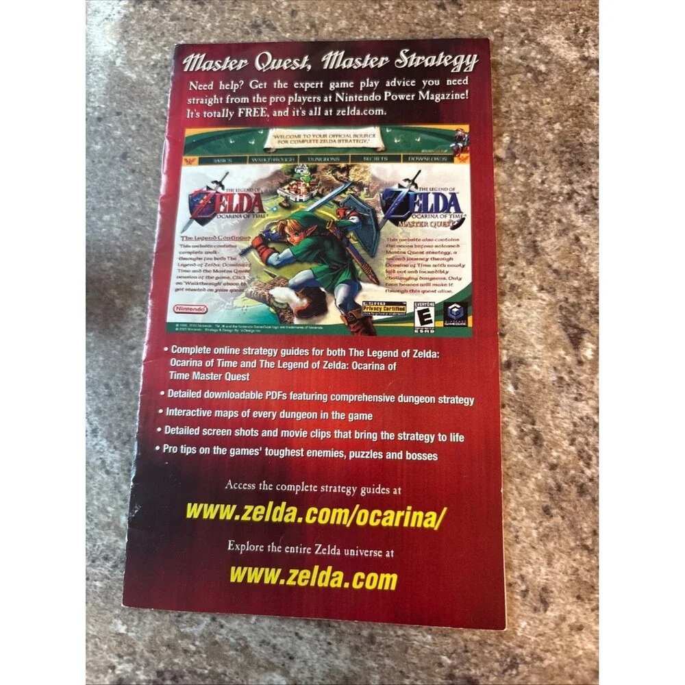 The Legend Of Zelda Master Quest Strategy Game Cube Wind Waker Guide Promo 2003